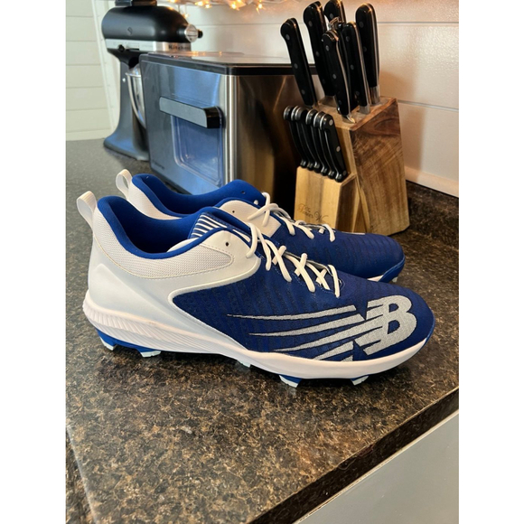 New Balance 4040V6 Mens Low Metal Baseball Cleats Team Royal Blue/White - Picture 5 of 10